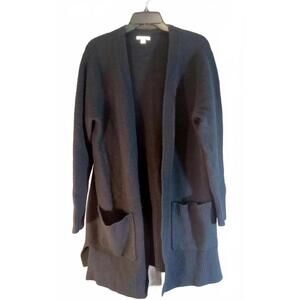 Goodthreads Open Cardigan Sweater Womens Size XL Navy Blue Pockets Thick Warm